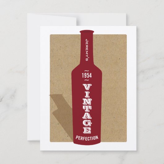 ヴィンテージ60誕生日ワインパーティの招待状 招待状 (正面)