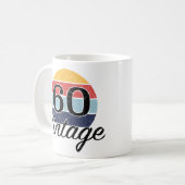 ヴィンテージ60誕生日夕日 コーヒーマグカップ (正面左)