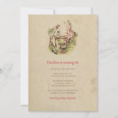 ヴィンテージ60誕生日女子シンプルバレンタインデー 招待状 (正面)