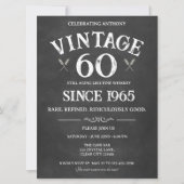 ヴィンテージ60誕生日招待状 – ウィスキーテーマf 招待状 (正面)