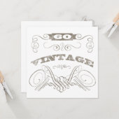 ヴィンテージ60誕生日 カード (正面/裏面インサイチュ)