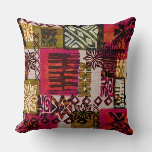 ヴィンテージ60sハワイアンバーククロススタイル枕 クッション (正面)