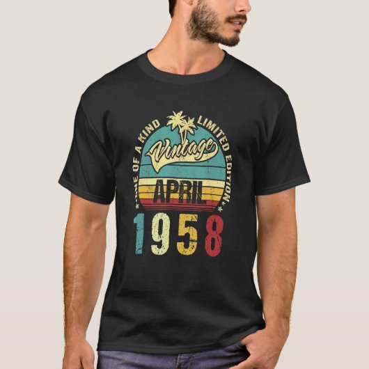 ヴィンテージ64歳1958年4月デコレーション64B Tシャツ (正面)