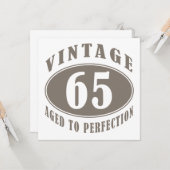 ヴィンテージ65誕生日ギフト カード (正面/裏面インサイチュ)