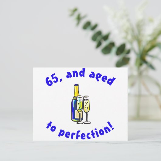 ヴィンテージ65誕生日ギャグギフト カード (スタンド正面)