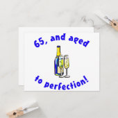 ヴィンテージ65誕生日ギャグギフト カード (正面/裏面インサイチュ)