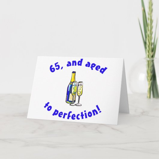 ヴィンテージ65誕生日ギャグギフト カード (正面)