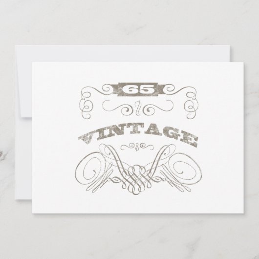 ヴィンテージ65誕生日 カード (正面)