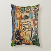 ヴィンテージ66号線懐かしいポスター。 アクセントクッション (正面(垂直))