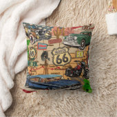 ヴィンテージ66号線懐かしいポスター。 クッション (ブランケット)