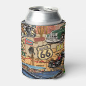 ヴィンテージ66号線懐かしいポスター。 缶クーラー (缶正面)