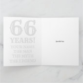 ヴィンテージ66th誕生日カード（父やおじいちゃん） カード (内部)