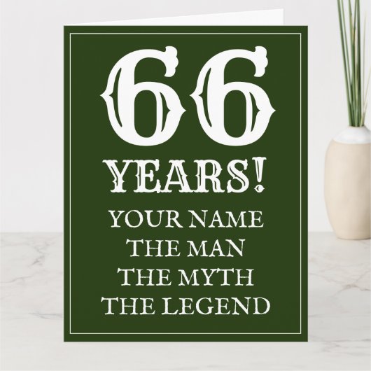 ヴィンテージ66th誕生日カード（父やおじいちゃん） カード (正面)