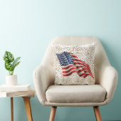 ヴィンテージ7月アメリカ米国の旗および4日の花火 クッション (椅子)