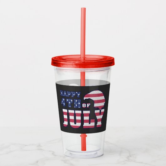 ヴィンテージ7月4日お祝いパーティー アクリルタンブラー (正面)