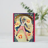 ヴィンテージ7月4日お祝い ポストカード (スタンド正面)