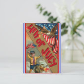 ヴィンテージ7月4日のはがき ポストカード (スタンド正面)