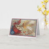 ヴィンテージ7月4日の誕生日グリーティングカード カード (黄色い花)