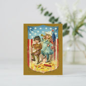 ヴィンテージ7月4日はがき招待状 インビテーションポストカード (スタンド正面)