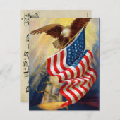 ヴィンテージ7月4日はがき シーズンポストカード (正面/裏面)