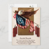 ヴィンテージ7月4日はがき ポストカード (正面/裏面)