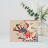 ヴィンテージ7月4日はがき ポストカード (スタンド正面)