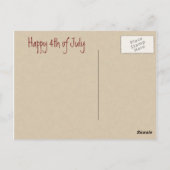 ヴィンテージ7月4日はがき ポストカード (裏面)