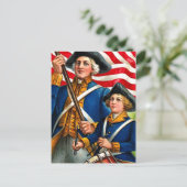 ヴィンテージ7月4日アメリカ革命はがき ポストカード (スタンド正面)