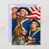 ヴィンテージ7月4日アメリカ革命はがき ポストカード (正面/裏面)