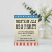 ヴィンテージ7月4日アメリカBBQパーティー 招待状 (スタンド正面)