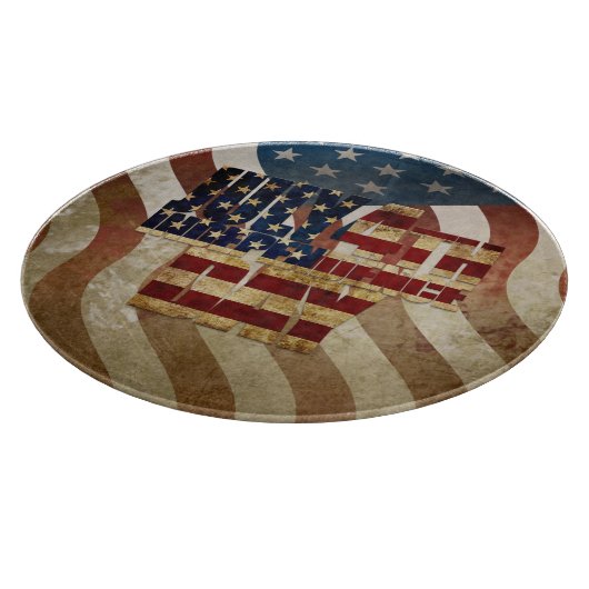 ヴィンテージ7月4日インディペンデンスデイデザイン カッティングボード (角)