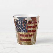 ヴィンテージ7月4日インディペンデンスデイデザイン カフェラテマグ (正面)