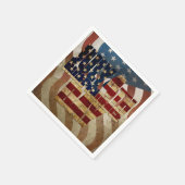 ヴィンテージ7月4日インディペンデンスデイデザイン スタンダードカクテルナプキン (角)