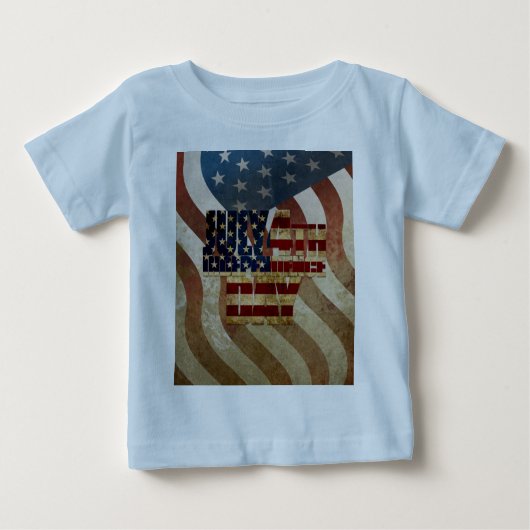 ヴィンテージ7月4日インディペンデンスデイデザイン ベビーTシャツ (正面)