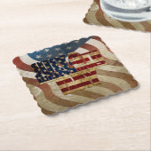 ヴィンテージ7月4日インディペンデンスデイデザイン ペーパーコースター (アングル)
