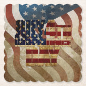 ヴィンテージ7月4日インディペンデンスデイデザイン ペーパーコースター (正面)