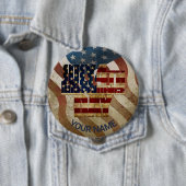 ヴィンテージ7月4日インディペンデンスデイデザイン 缶バッジ (インサイチュ)