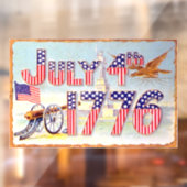 ヴィンテージ7月4日ウィンドウ固定 ウィンドウサイン (シート2)