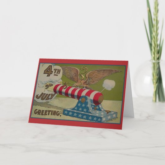 ヴィンテージ7月4日グリーティングカード カード (正面)