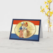 ヴィンテージ7月4日グリーティングカード カード (黄色い花)