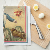 ヴィンテージ7月4日サムおじさんと花火 キッチンタオル (四つ折り)