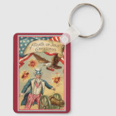 ヴィンテージ7月4日サムおじさんと花火 キーホルダー (裏面)