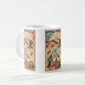 ヴィンテージ7月4日サムおじさんと花火 コーヒーマグカップ (正面左)