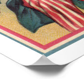 ヴィンテージ7月4日サムおじさんと花火 ポスター (角)