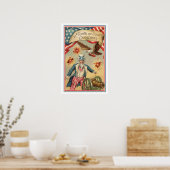 ヴィンテージ7月4日サムおじさんと花火 ポスター (キッチン)