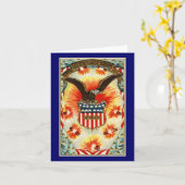 ヴィンテージ7月4日ノートカード カード (黄色い花)