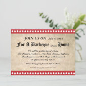 ヴィンテージ7月4日バーベキュー招待状 招待状 (スタンド正面)