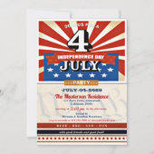 ヴィンテージ7月4日パーティー 招待状 (正面)
