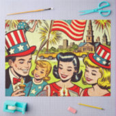 ヴィンテージ7月4日ファミリ漫画 薄葉紙 (クラフト)