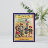 ヴィンテージ7月4日愛国的名前をカスタムする ポストカード (スタンド正面)